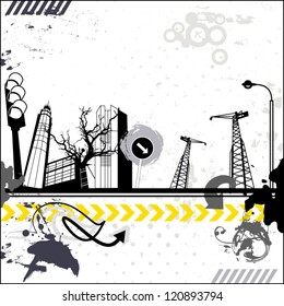 Grunge urban card