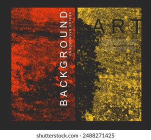 Grunge urban colored background set. Dust overlay distress grain, simply place over, color object to create grunge effect. Abstract vector splatter, dirty, texture for your design. Vintage texture. 