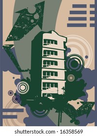 Diseño urbano, ilustración vectorial.