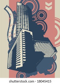 Grunge urban design, vector illustration.