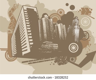 Grunge urban design, vector illustration.