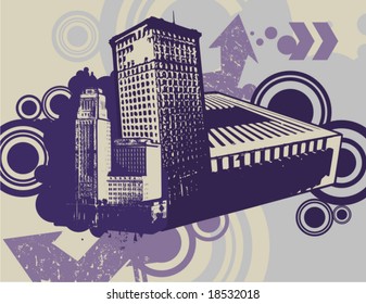 Grunge urban design, vector illustration.