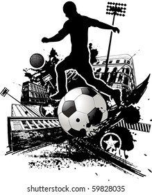 grunge urban soccer design