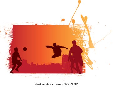 grunge and urban style football soccer illustration