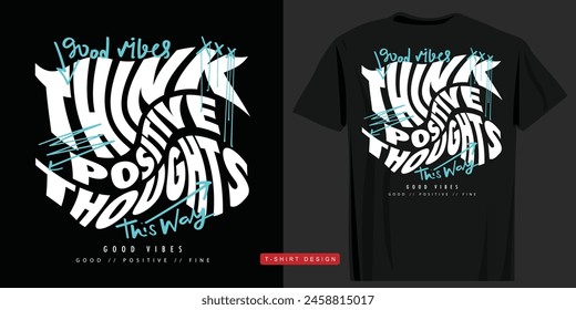 Grunge urban style good vibes typography and brush stroke. Vector illustration design for fashion, t shirt, tee, graphic, print, poster.