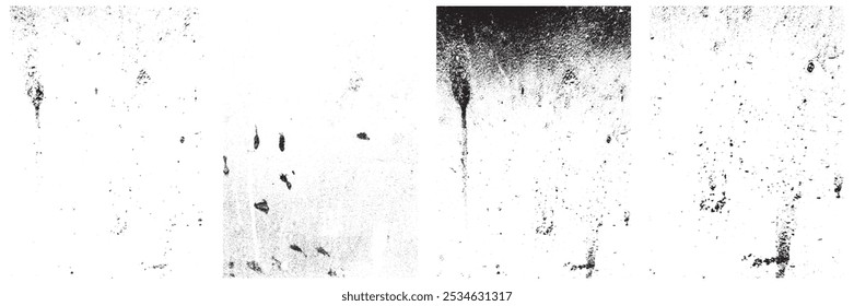 Grunge Urban Texture Backgrounds set. Vector illustration Grunge overlay textures with dust grain isolated on white background.abstract,splattered , dirty, texture for your design.