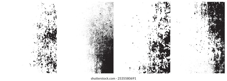 Grunge Urban Texture Backgrounds set.Dust Overlay Distress Grain ,Vector illustration Grunge overlay textures with dust grain isolated on white background.