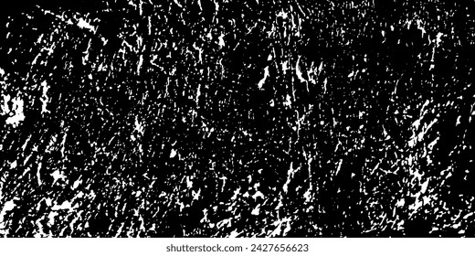 Grunge urban vector texture isolated on black background. White abstract dirty or scratch aging gritty effect, scratch texture material or surface.