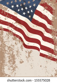Grunge USA flag
