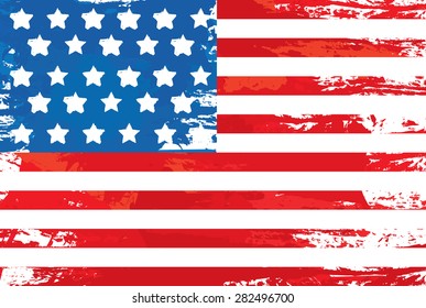 grunge USA flag
