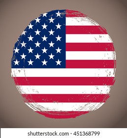 Grunge USA flag.
