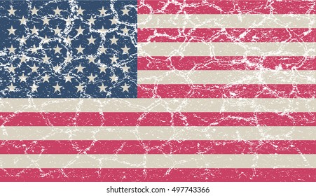 Grunge USA flag.