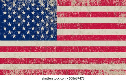 Grunge USA flag.