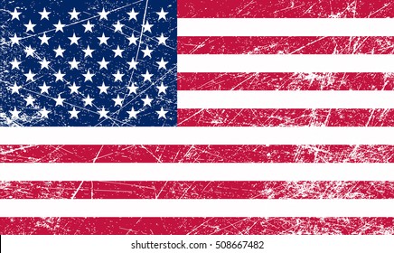 Grunge USA flag.