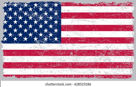 Grunge USA flag.
