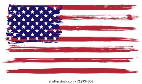 Grunge USA flag