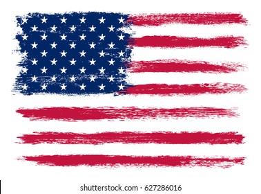 Grunge USA flag. American flag.