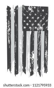 Grunge USA flag. American flag.Vector illustration.