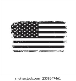 Grunge USA flag. American flag with grunge texture. Vector 
