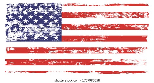 Grunge Usa Flag Distressed American Flag Stock Vector (Royalty Free ...