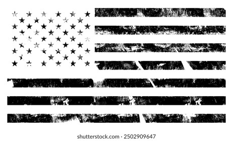 Bandera de Grunge USA. Angustiada bandera americana