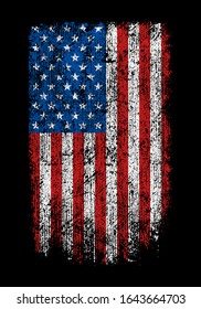 grunge usa flag vector design