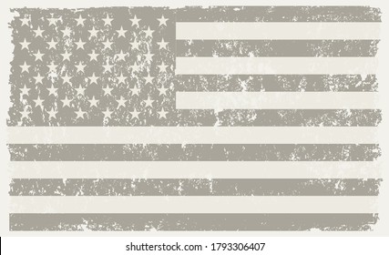 Grunge USA flag. Vintage American flag.