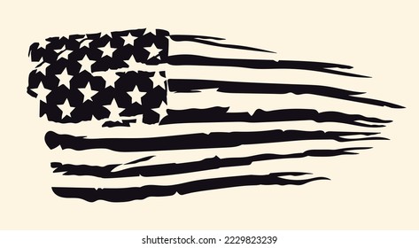 Grunge USA Flagge. Vintage-amerikanische Flagge. Vektordesign.