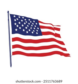 Bandera de Grunge USA. Bandera estadounidense de Antiguas. Diseño de Vector. Una ilustración vibrante de la bandera americana, ideal para temas patrióticos y celebraciones