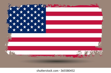 Grunge USA flag.American flag with grunge texture.