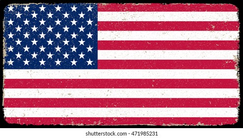 Grunge USA flag.American flag.Vector template.