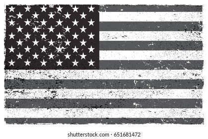 Grunge USA flag.American flag.Vector template.