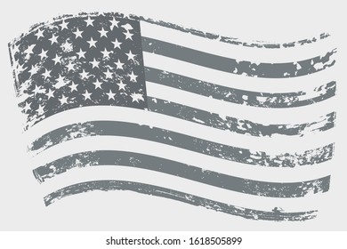 Grunge USA Flag.Vector American flag.