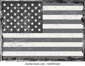 Grunge USA flag.Vector American flag.