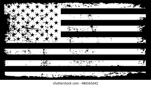 Grunge USA flag.Vector American flag.