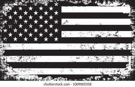 Bandera grunge de Estados Unidos.Bandera vectorial de América.