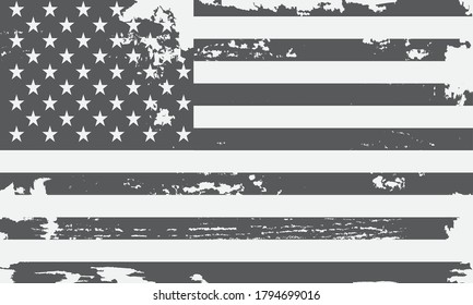 Grunge USA flag.Vintage American flag.