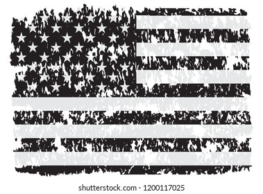 693 Black white distressed american flag Images, Stock Photos & Vectors ...