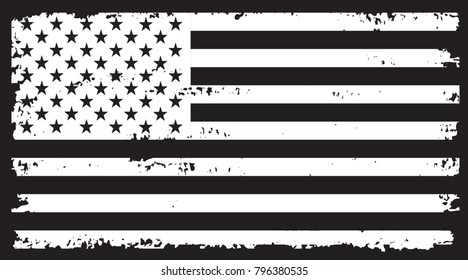 Grunge USA flag.Vintage flag of America.