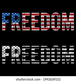 grunge usa, freedom flag vector design.