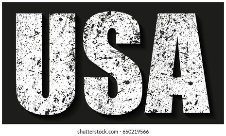 Grunge USA letters.