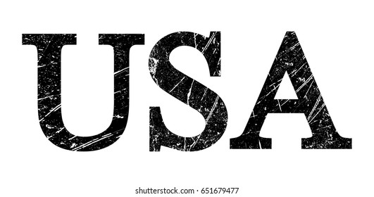 Grunge USA letters.