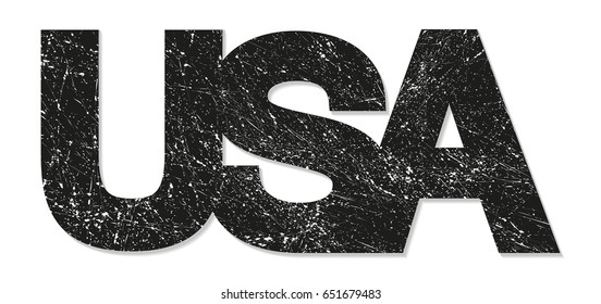 Grunge USA letters.