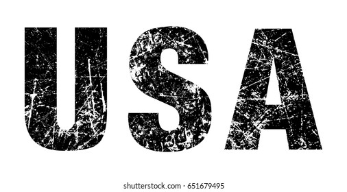 Grunge USA letters.