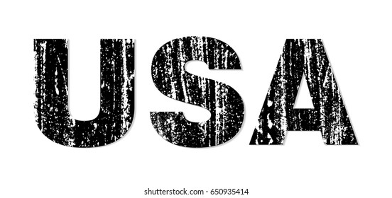 Grunge USA letters.Vintage USA word.