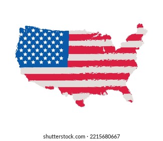 mapa de estados unidos de grifo sobre fondo blanco