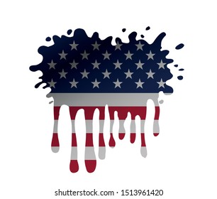 grunge usa splash flag design
