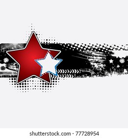 Grunge Usa Stars Design