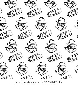 grunge usb memory and hacker thief background