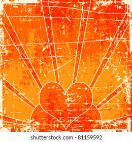 Grunge valentine vector background